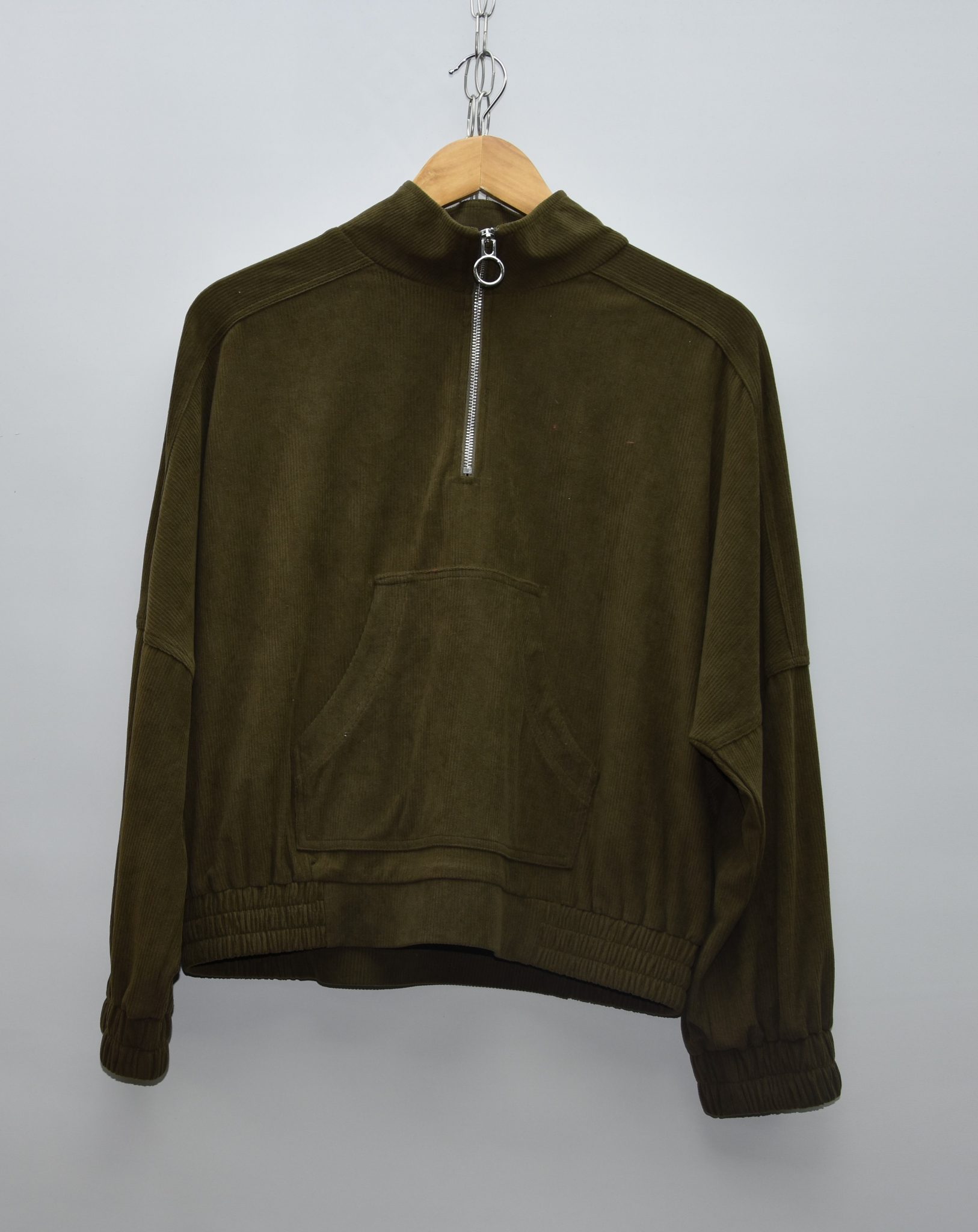 Knitted Corduroy Pullover (Dark Olive) – ESS TEE GLOBAL